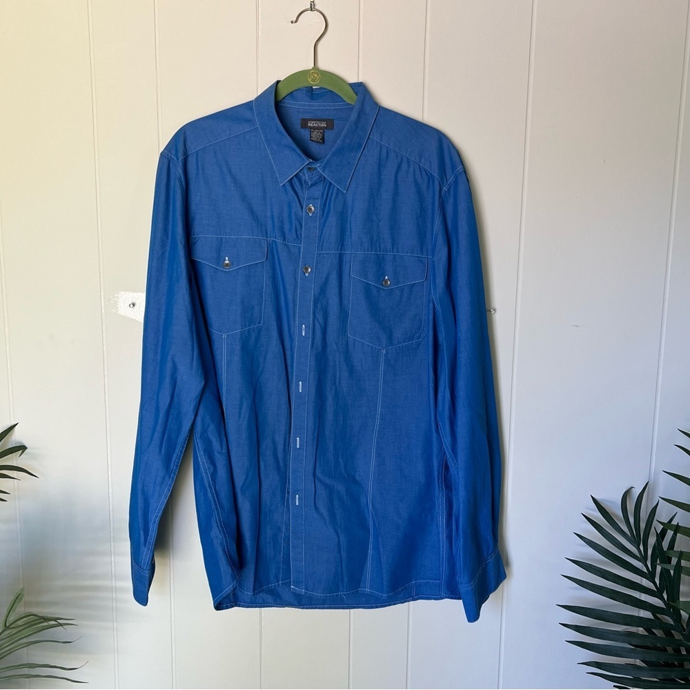 Kenneth Cole Blue Casual Button Down Shirt